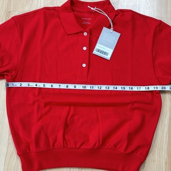 NWT Everlane Pique Organic Cotton Polo in Goji Berry Size Small - Picture 8 of 13